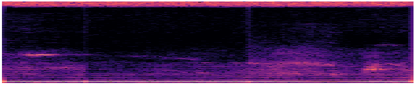 Input SNR: -10 dB to 0 dB female uss spectrogram